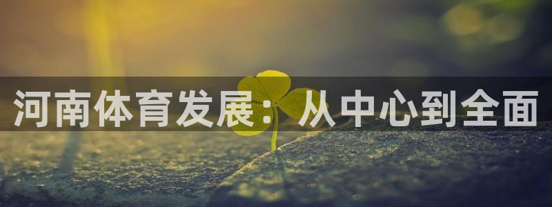 意昂体育4平台是正规平台吗：河南体育发展：从中心到全